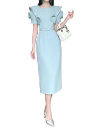 Burryco Short Sleeve Midi Dress