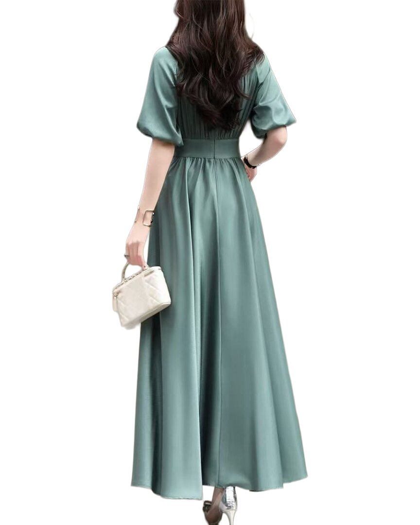 Burryco Short Sleeve Solid Maxi Dress