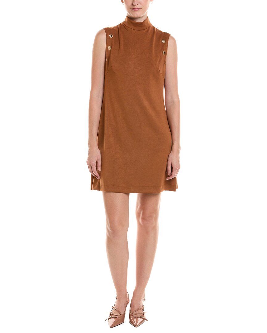 Taylor Taylor Mock Neck Mini Dress
