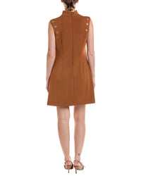 Taylor Taylor Mock Neck Mini Dress