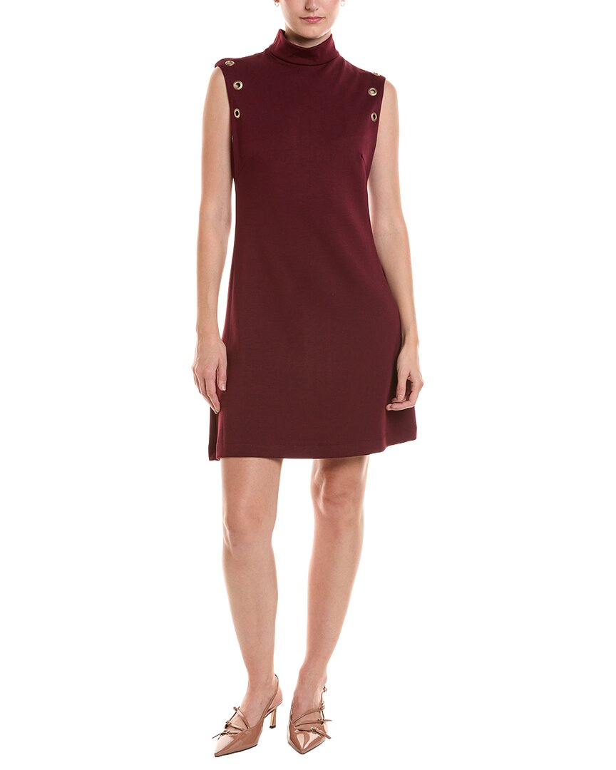 Taylor Taylor Mock Neck Mini Dress