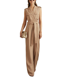 Reiss Luisa Pocket Detail Wool-Blend Jumpsuit