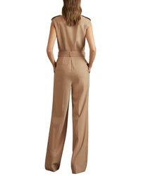 Reiss Luisa Pocket Detail Wool-Blend Jumpsuit