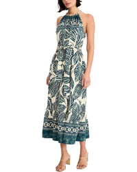 Maggy London Maggy London Printed Halter Neck With Chain Detail