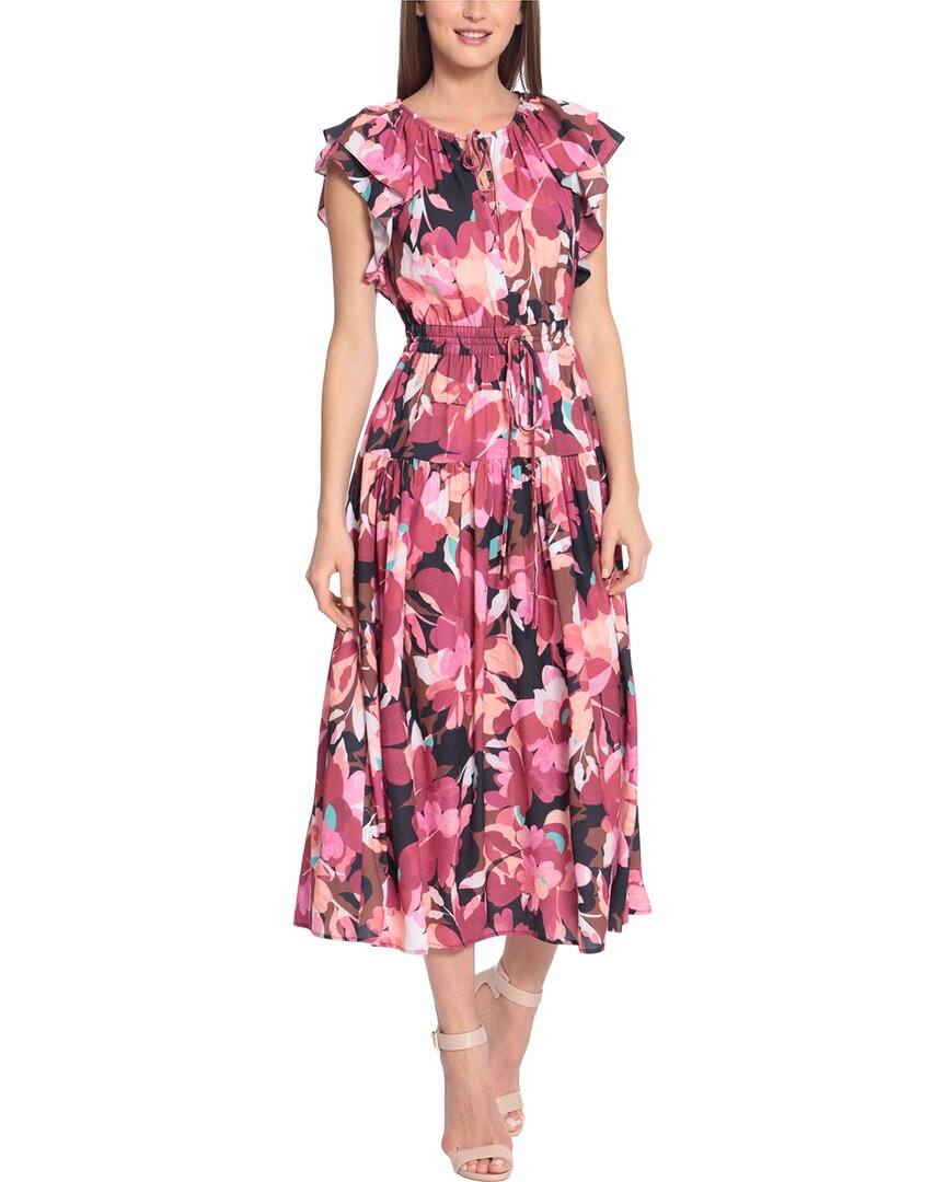 Maggy London Maggy London Ruffle Sleeve Midi Dress