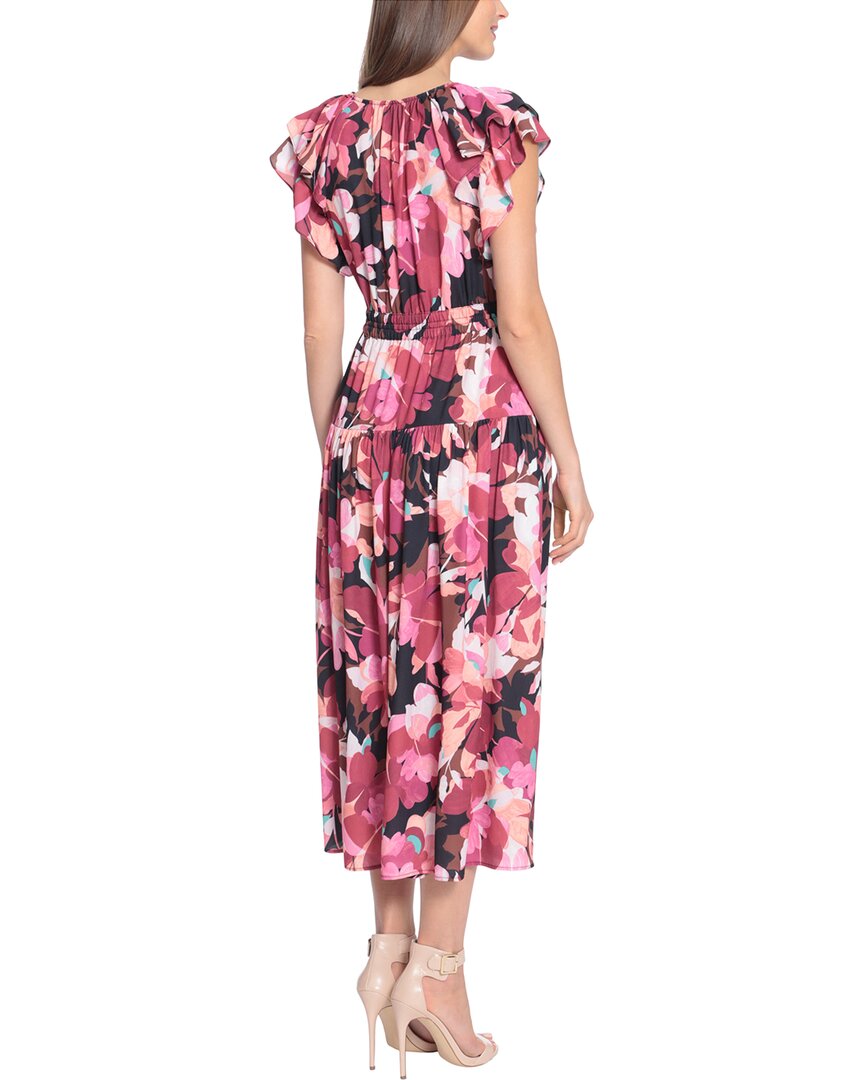 Maggy London Maggy London Ruffle Sleeve Midi Dress