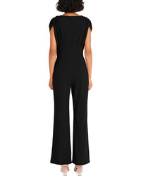 Maggy London Maggy London V Neck Jumpsuit