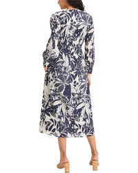 Maggy London Maggy London Long Sleeve V-Neck Midi Dress