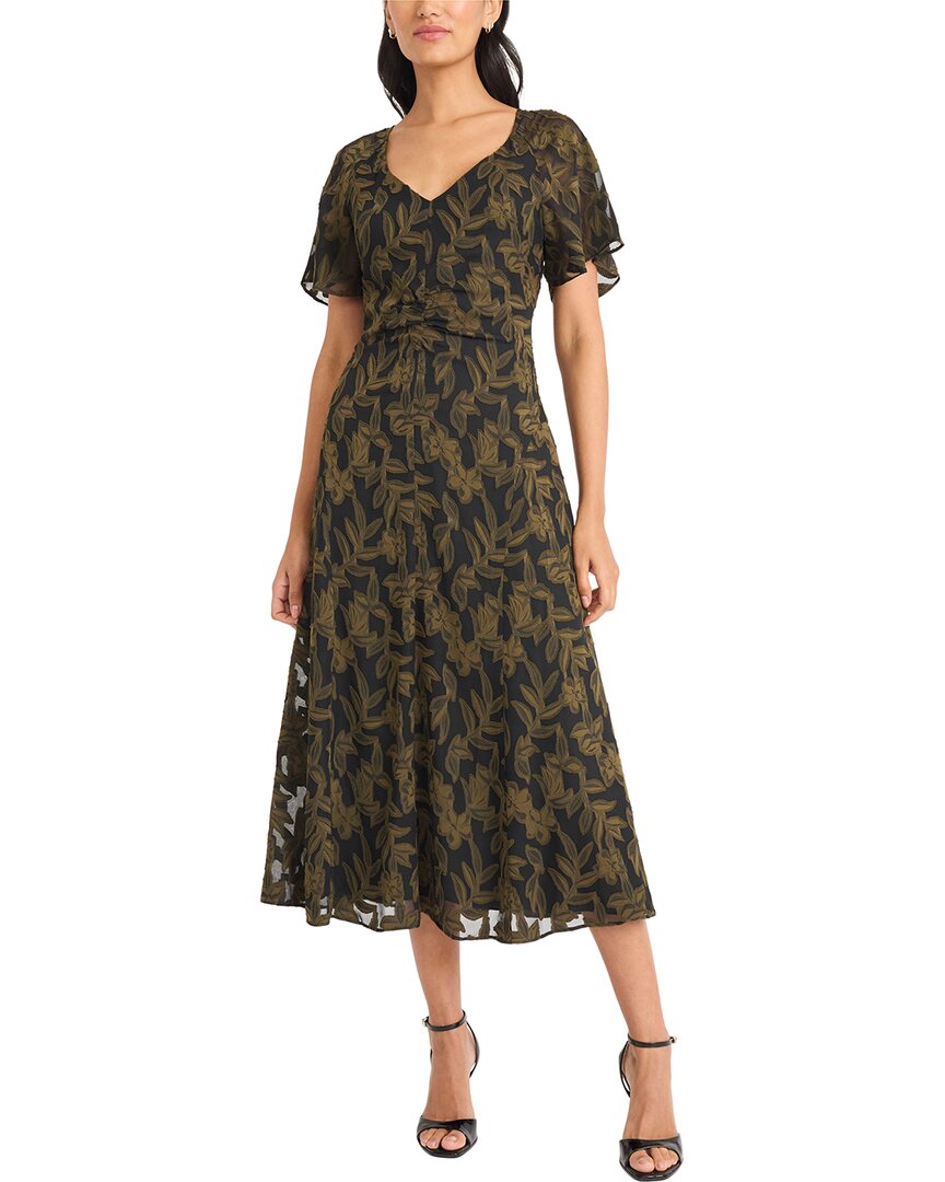 Maggy London Flutter Sleeve Midi Dress