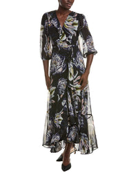 Maison Tara Long Sleeve Midi Dress