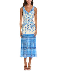 SALONI Saloni Amy Crepe De Chine Silk-Blend Georgette Dress