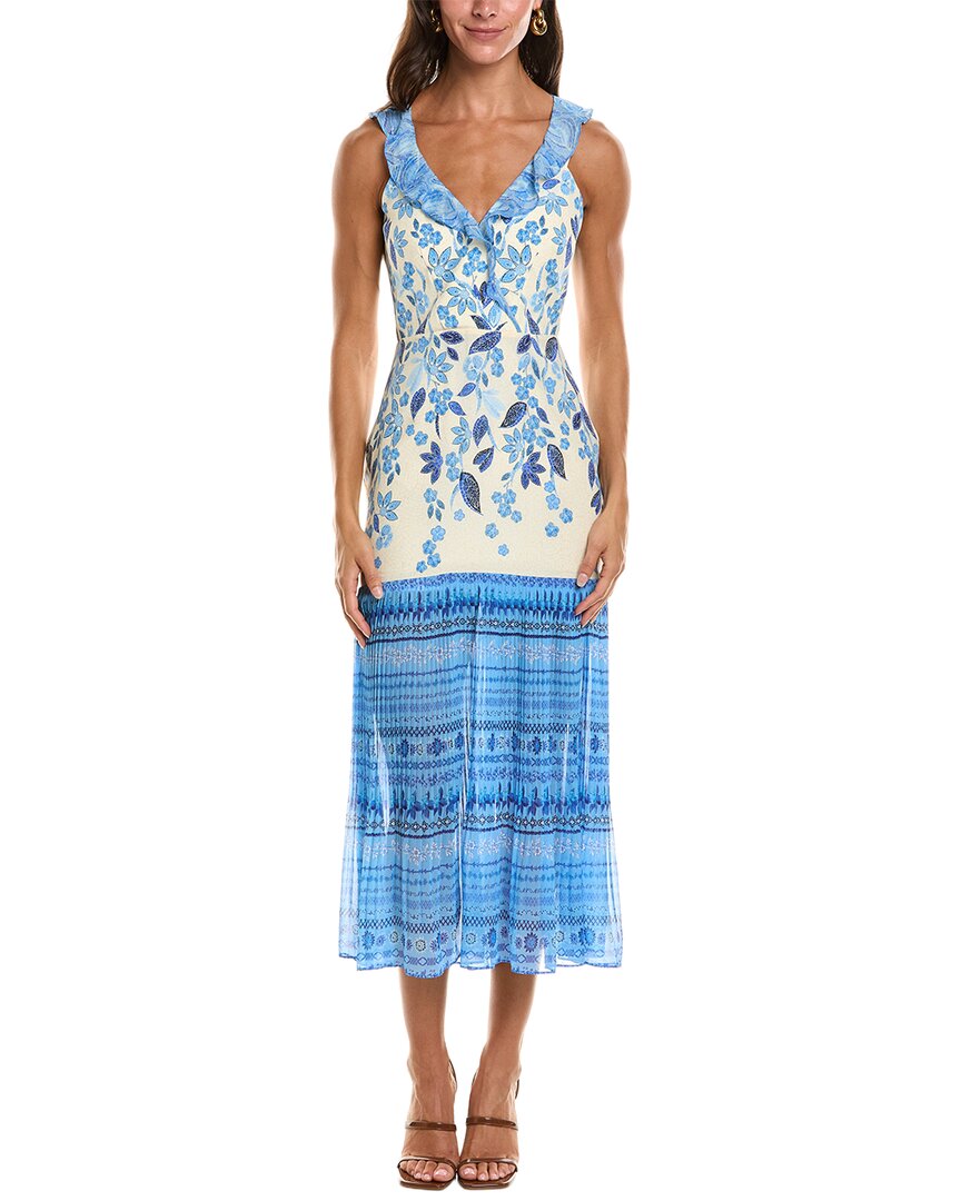 SALONI Saloni Amy Crepe De Chine Silk-Blend Georgette Dress