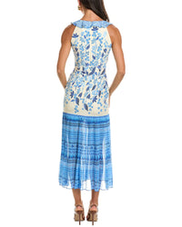 SALONI Saloni Amy Crepe De Chine Silk-Blend Georgette Dress