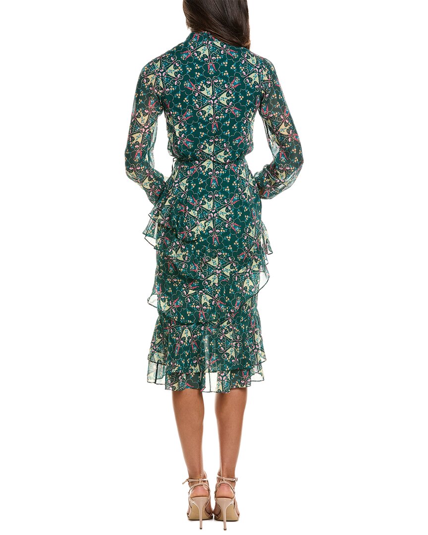 SALONI Saloni Isa Silk Georgette Midi Dress