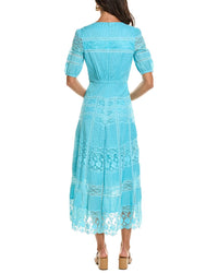 SALONI Saloni Lea Pintuck Midi Dress