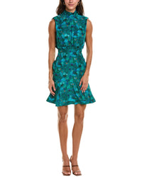 SALONI Saloni Fleur Dotty Stamped Satin Mini Dress