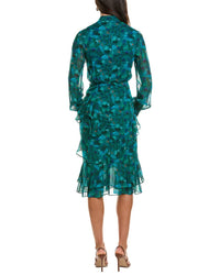 SALONI Saloni Isa Silk Georgette Midi Dress