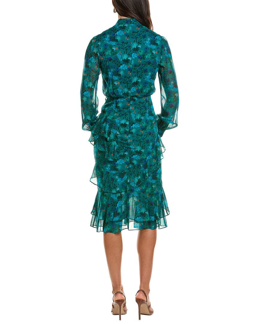 SALONI Saloni Isa Silk Georgette Midi Dress