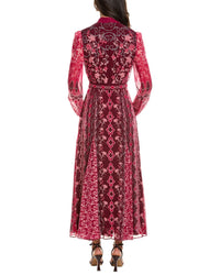 SALONI Saloni Jacqui Silk Georgette Midi Dress