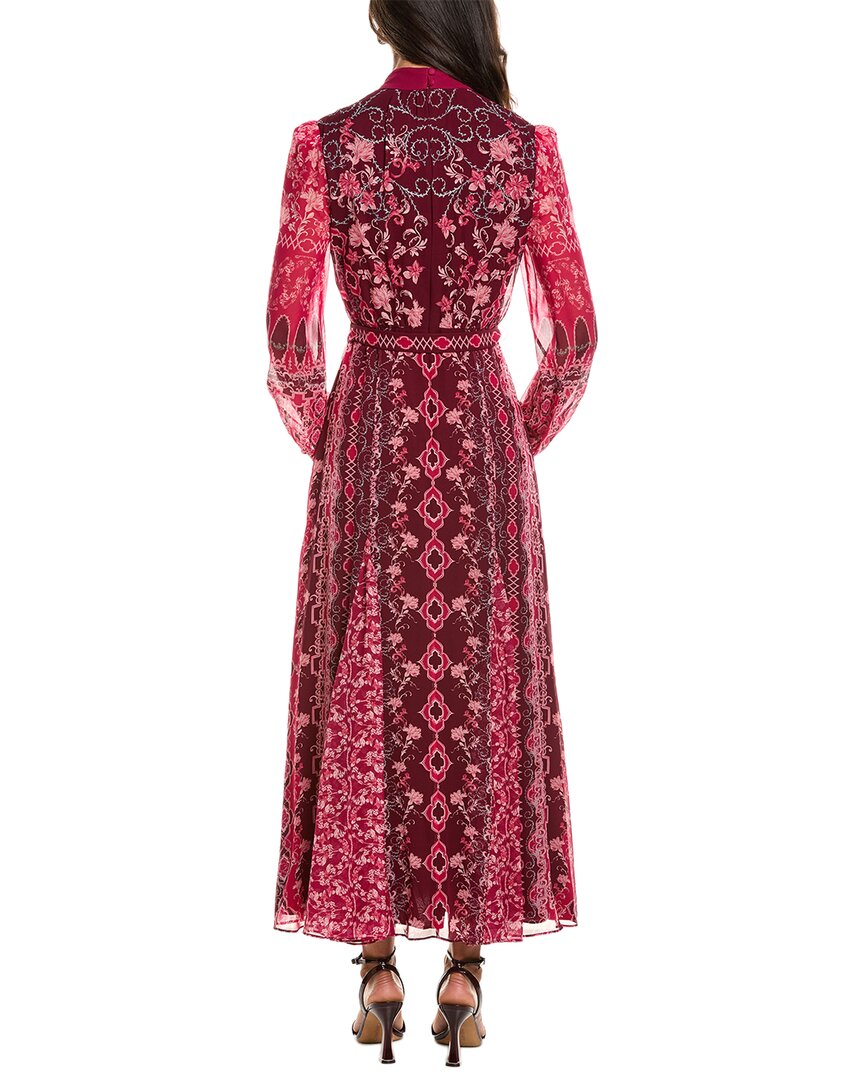 SALONI Saloni Jacqui Silk Georgette Midi Dress