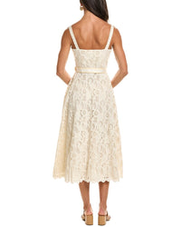 SALONI Saloni Fara Paisley Broderie Midi Dress