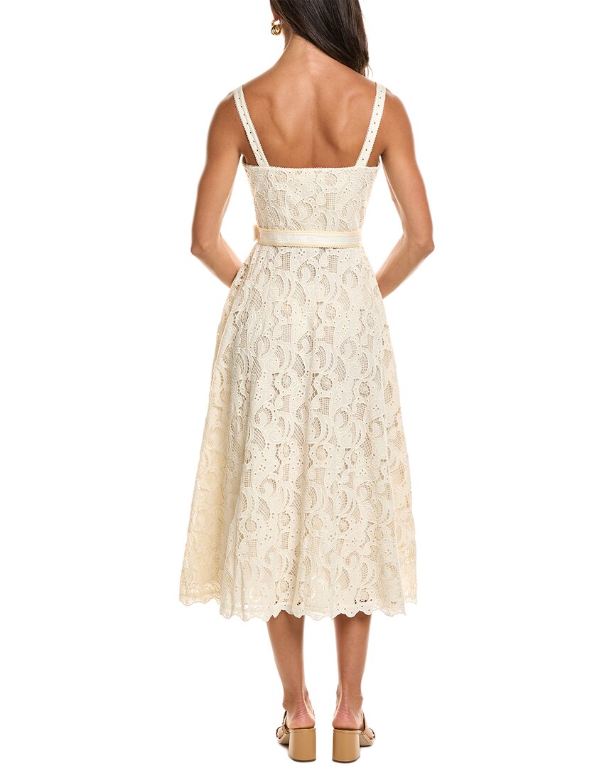 SALONI Saloni Fara Paisley Broderie Midi Dress
