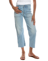 Madewell Madewell The Darted Faded Horizon Wash Barrel Leg Jean