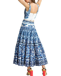 Linda Charm Linda Charm 2Pc Top & Midi Skirt Set