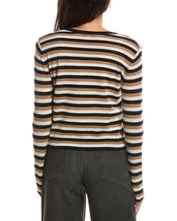 THE CASHMERE PROJECT The Cashmere Project Stripe Pearl Cashmere Cardigan