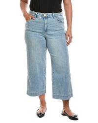 Wit & Wisdom Light Blue Artisanal Skyrise Crop Double Side Seam Wide Leg Jean