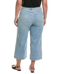 Wit & Wisdom Light Blue Artisanal Skyrise Crop Double Side Seam Wide Leg Jean