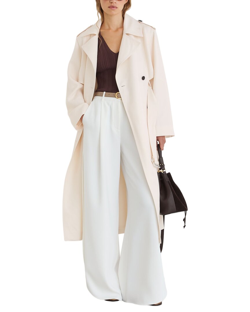 Reiss Reiss Charli Double-Breasted Linen-Blend Trench Coat