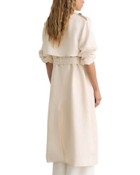 Reiss Reiss Charli Double-Breasted Linen-Blend Trench Coat