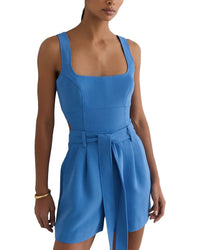 Reiss Reiss Lyon Structured Cut Out Belted Playsuit
