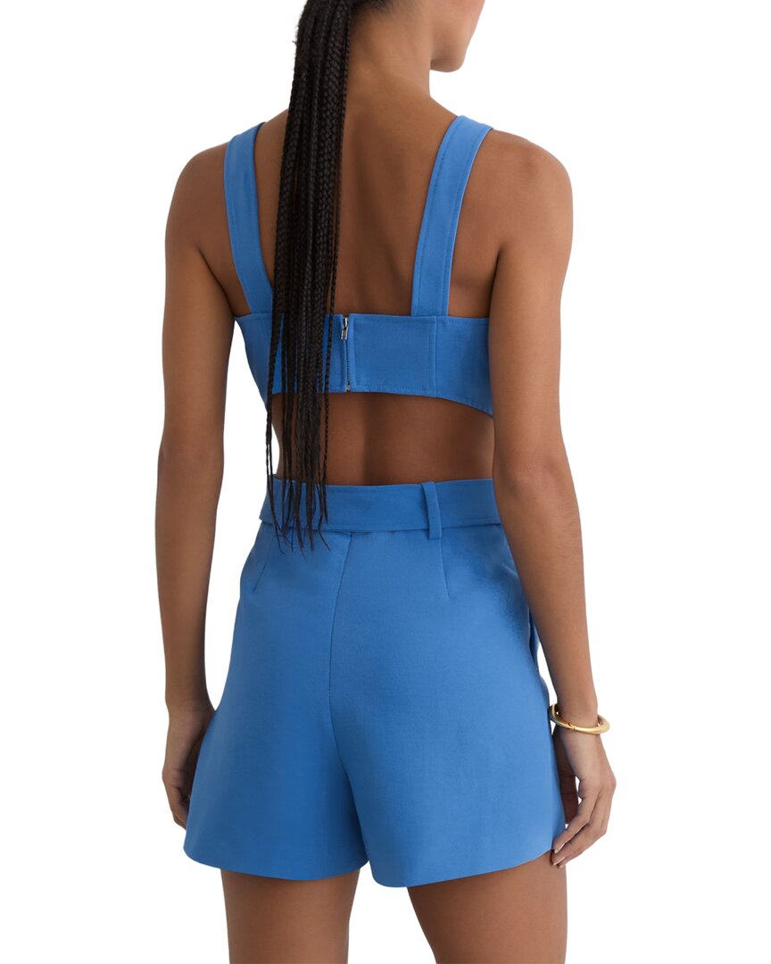 Reiss Reiss Lyon Structured Cut Out Belted Playsuit