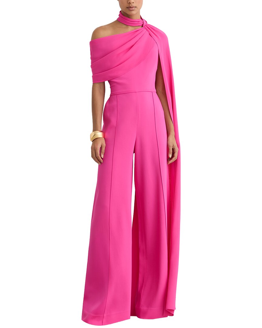 Reiss Reiss Carrie One Shoulder Drape Wide Leg Jumpsuit
