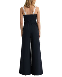 Reiss Reiss Dash Ric Rac Trim Wide Leg Jumpsuit