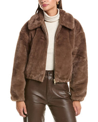 CeCe Cece Zip Front Short Blouson Jacket
