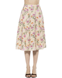 Alexia Admor Alexia Admor Mabel Flared Linen-Blend Skirt