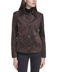 Cole Haan Novelty Faux Suede Jacket