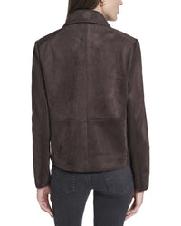 Cole Haan Novelty Faux Suede Jacket