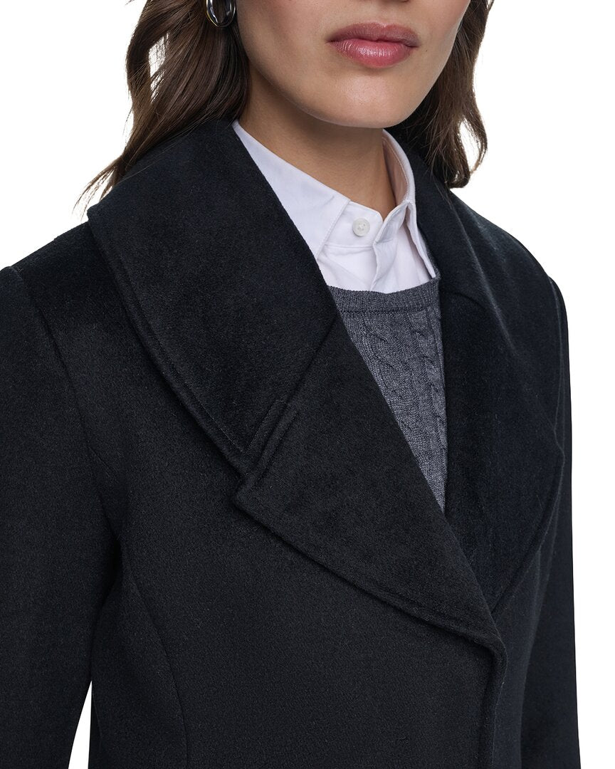 Cole Haan Cole Haan Large Collar Wool-Blend Coat