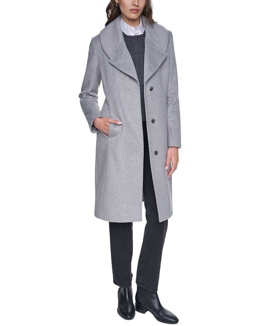 Cole Haan Cole Haan Large Collar Wool-Blend Coat