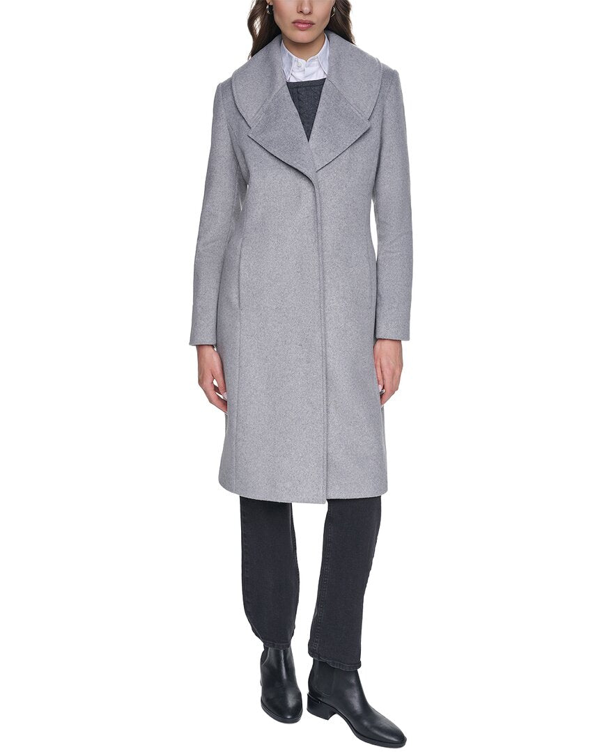 Cole Haan Cole Haan Large Collar Wool-Blend Coat