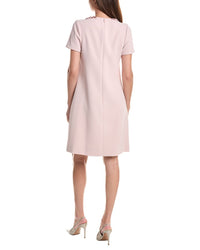 Teri Jon by Rickie Freeman Teri Jon By Rickie Freeman Crepe Lazer Cut Flower Trim A-Line Cap Sleeve Dress
