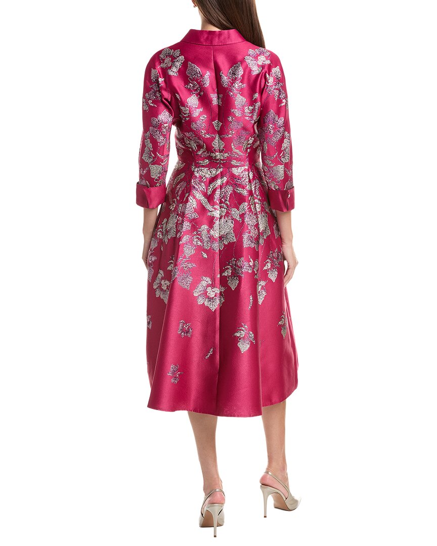 Teri Jon by Rickie Freeman Teri Jon By Rickie Freeman Metallic Jacquard Floral Shirtdress