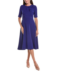 Teri Jon by Rickie Freeman Teri Jon By Rickie Freeman Crepe Flower Applique Dress