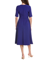 Teri Jon by Rickie Freeman Teri Jon By Rickie Freeman Crepe Flower Applique Dress