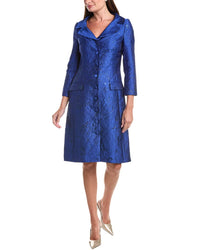 Teri Jon by Rickie Freeman Teri Jon By Rickie Freeman Metallic Jacquard Coat Dress