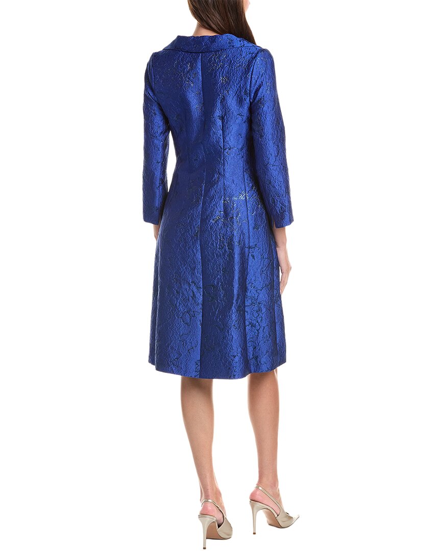 Teri Jon by Rickie Freeman Teri Jon By Rickie Freeman Metallic Jacquard Coat Dress